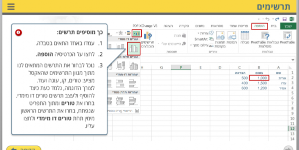 דוגמא מפרק תרשימים