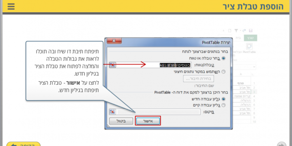 דוגמא מפרק טבלת ציר