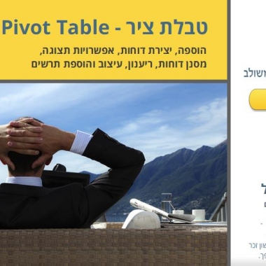 שער לומדת טבלת ציר Pivot Table